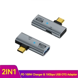 100W USB OTG Type C Adapter Support Data Transfer 2IN1 Fast Charging Converter for Phone Tablet Macbook Xiaomi Samsung Adaptador