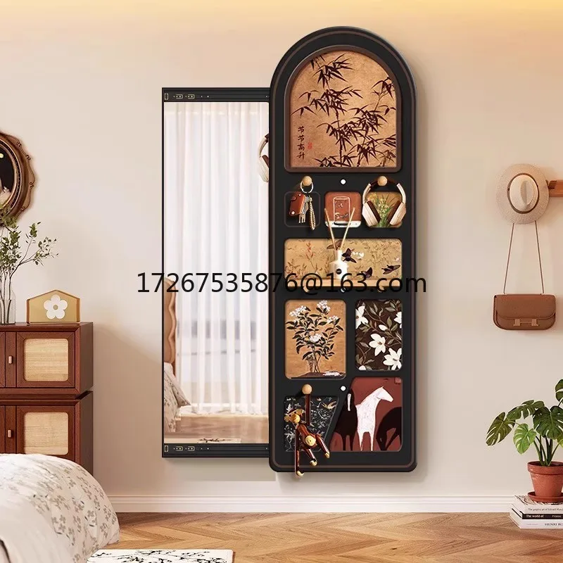 

Зеркало в полке в средневековом стиле с входом и отверстием для спальни, зеркало в полный рост, двухтактное скрытое раздвижное зеркало