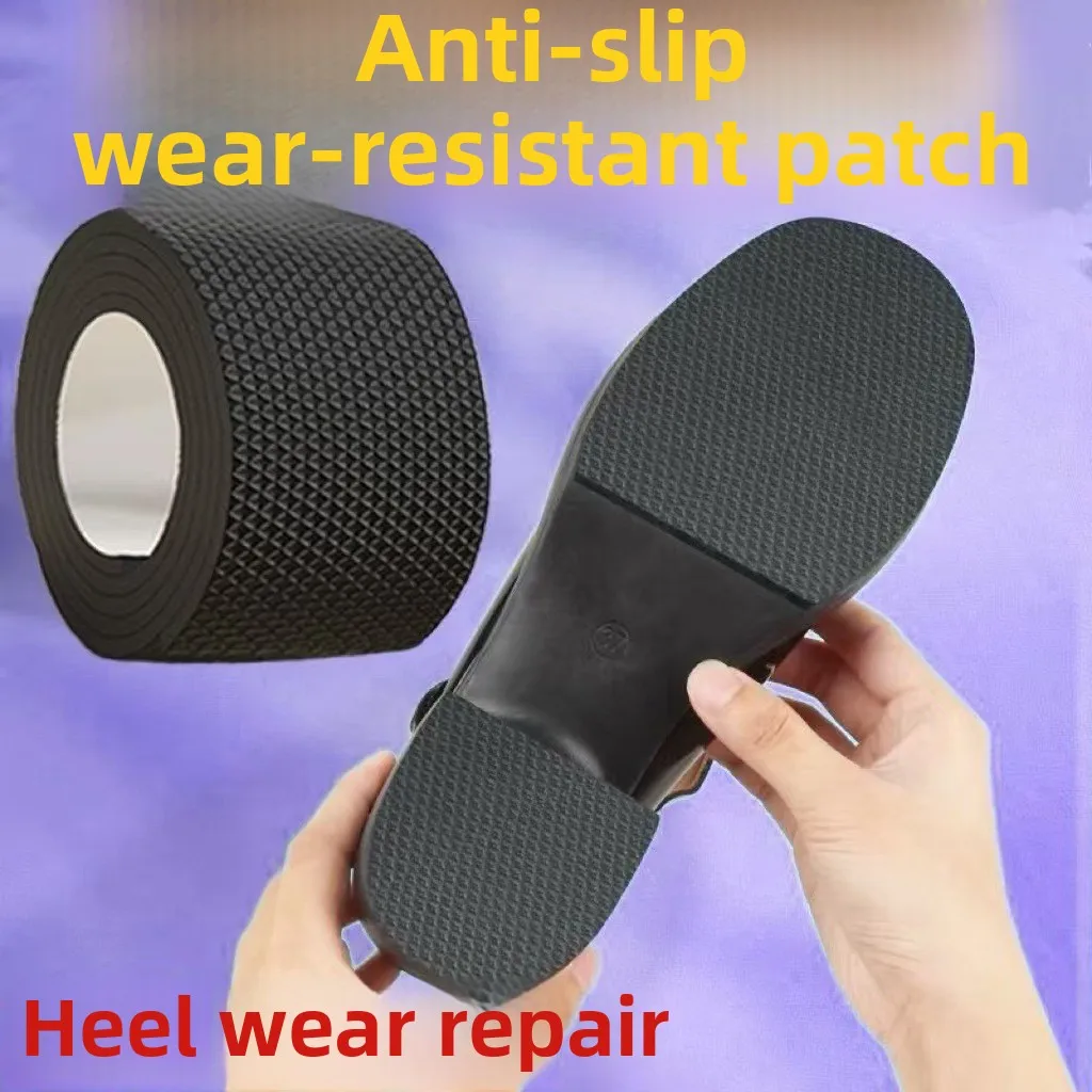

1 Roll Thick Non-Slip Wear-Resistant Shoe Sole Sticker - Anti-Abrasion Heel for Quieter, Sound-Canceling Chunky Heels Protection