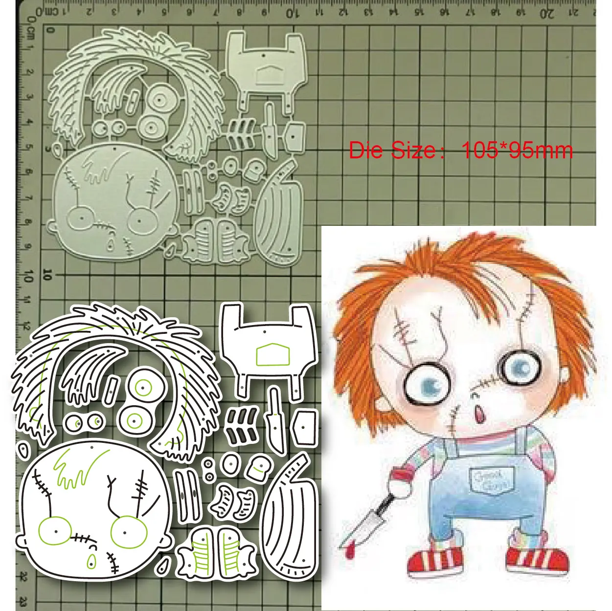 2023 New Terror Demon Doll metal cutting dies cut decoration Diy Scrapbook paper craft knife mould blade punch stencils dies