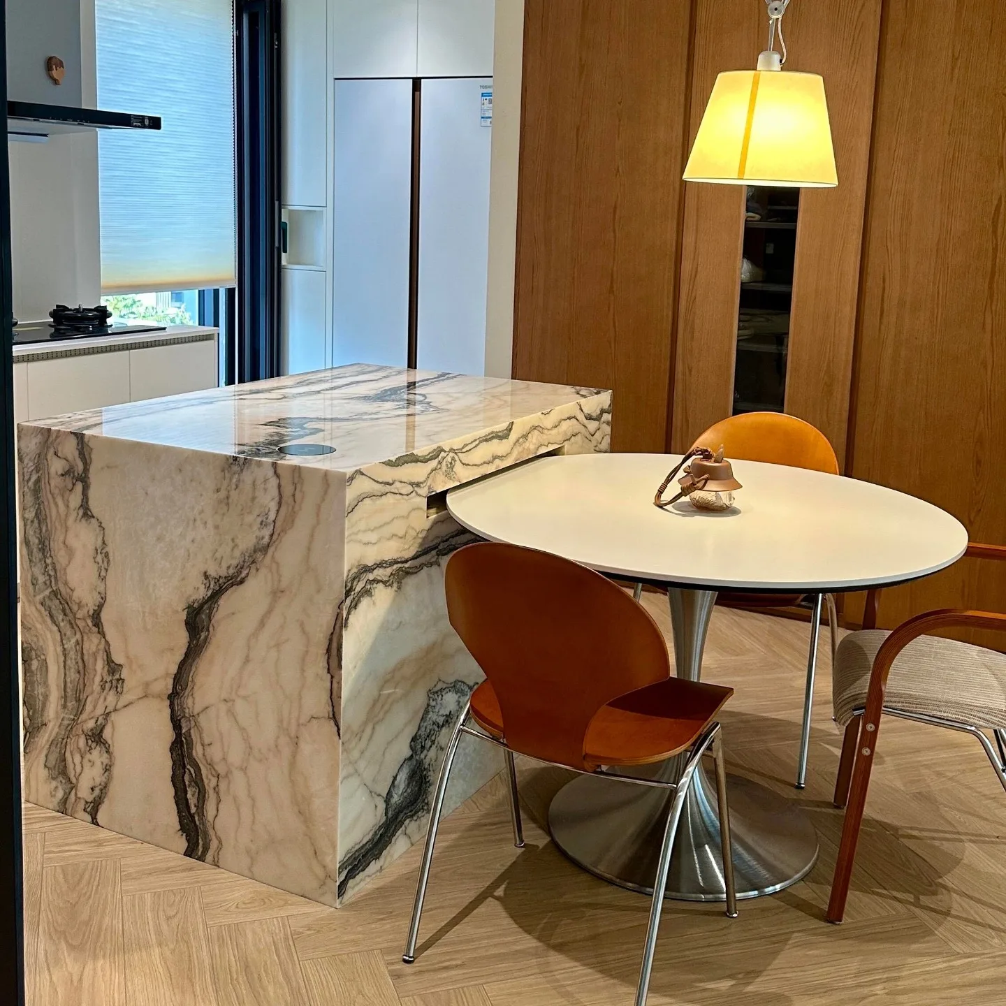 Customized Rosso Antique Marble Polished Kitchen Island Dining Living Room Durable Modern Decoration Wholesale Factory Direct
