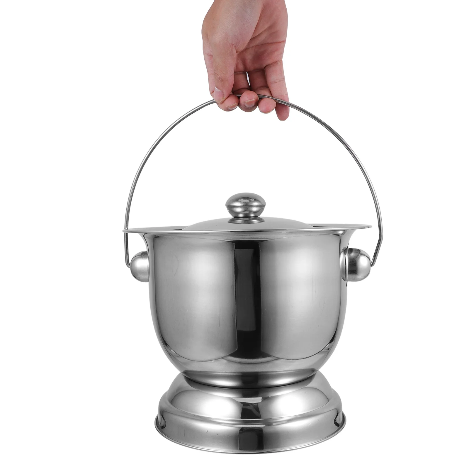 

Утолщенная плювательница из нержавеющей стали для детей и взрослых, ночной писсуар, прикроватное ведро-комод, портативное бытовое прочное легкое