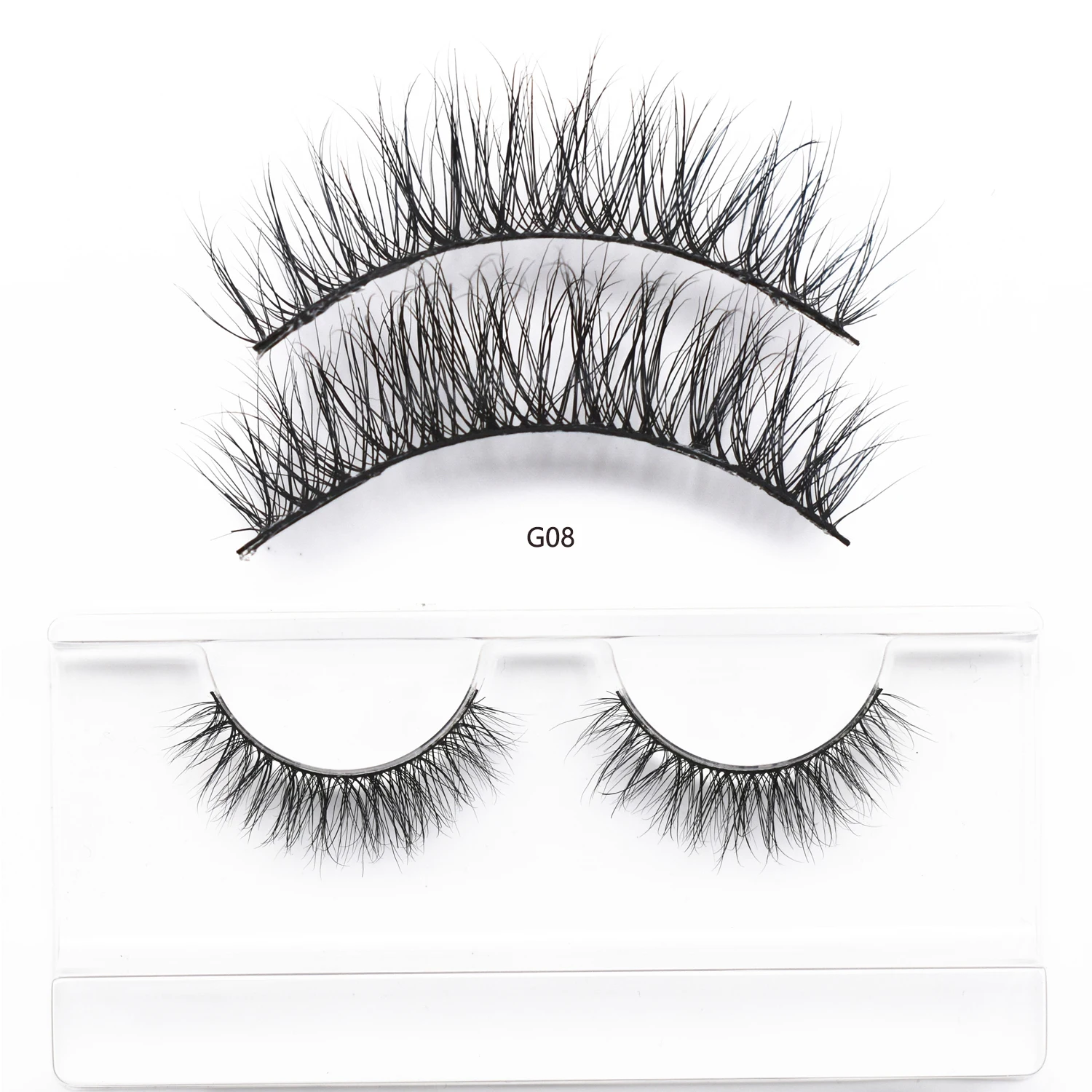 G08 Mink Lashes Fluffy Round Lashes Luxe Lash Lightweight Lashes Natural Wispy Lashes 3D Mink Eyelashes Makeup Lashes Extension