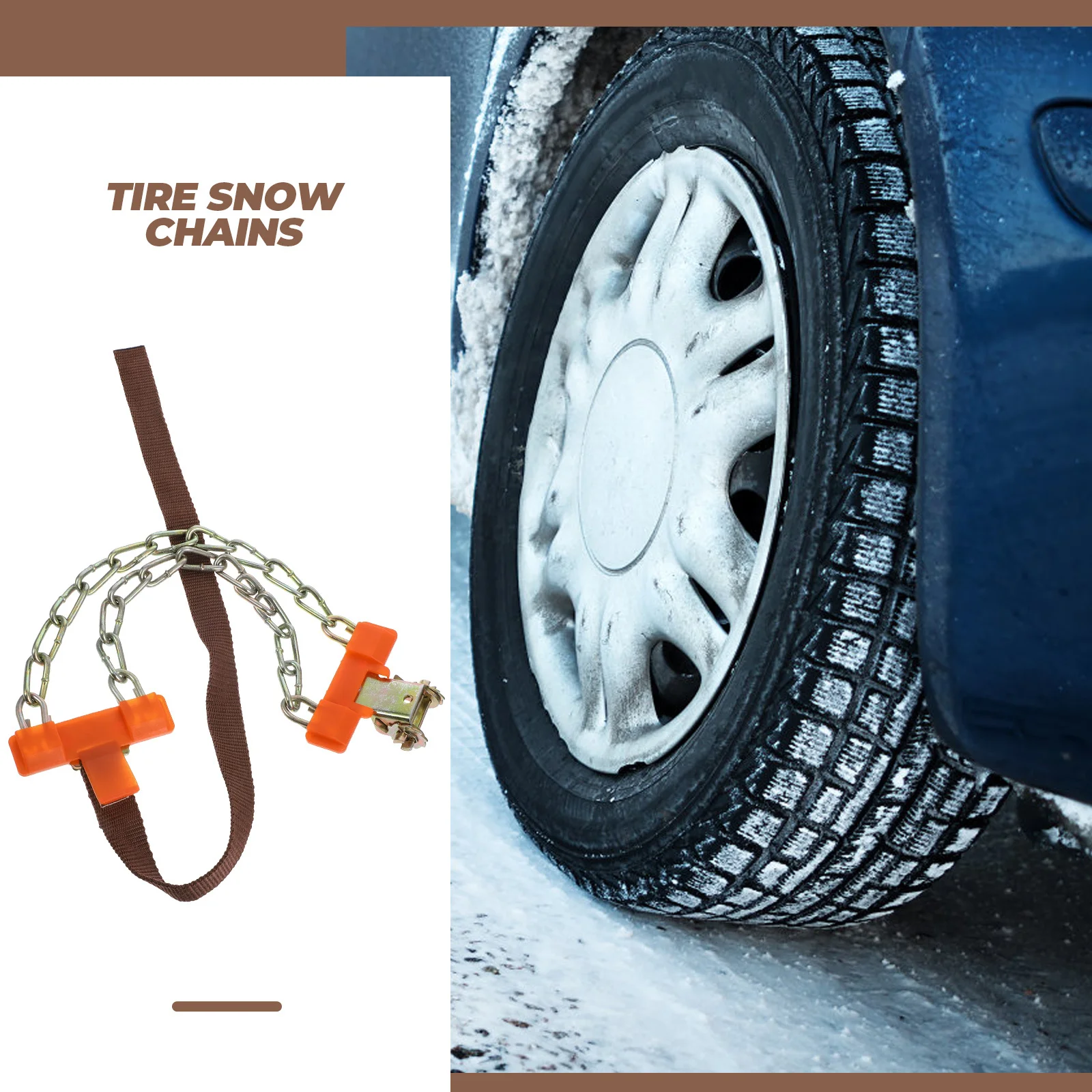 Cadena de neumáticos antideslizante Universal, cadenas de nieve de acero resistentes para coches pequeños, Suvs, camiones, cadenas de coche para nieve, cadena de neumáticos de coche