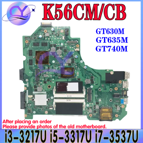 KEFU 노트북 마더보드, ASUS K56CB K56CA A56C S550CM S550CB 용, I3-3217U I5-3317U i7-3537U GT635M GT740M UMA