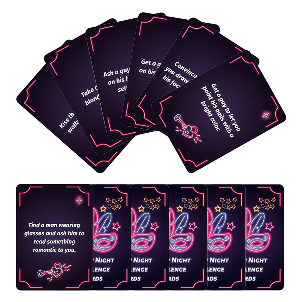 

50pcs Party Game Cards for Couples & Friends – Fun Team Building, Warm-up Group Interaction Board Games