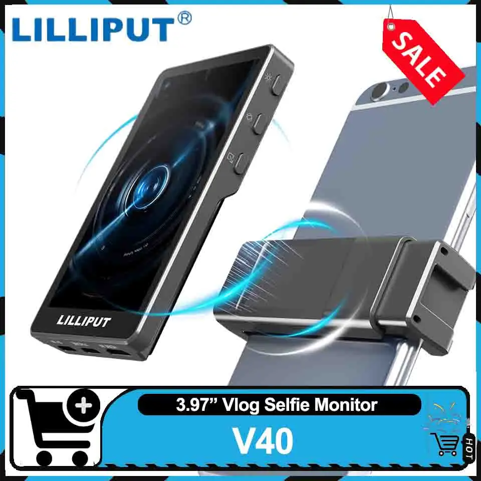 

LILLIPUT V4 3.97" Selfie Monitor Real-time Dual-screen Interaction HDMI 1080p60 Video Signal Input for Solo Vlogging