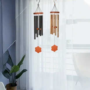 Cross-border European and American aluminum tube metal 32-inch six-tube wind chime pendant home decoration creative holiday gift