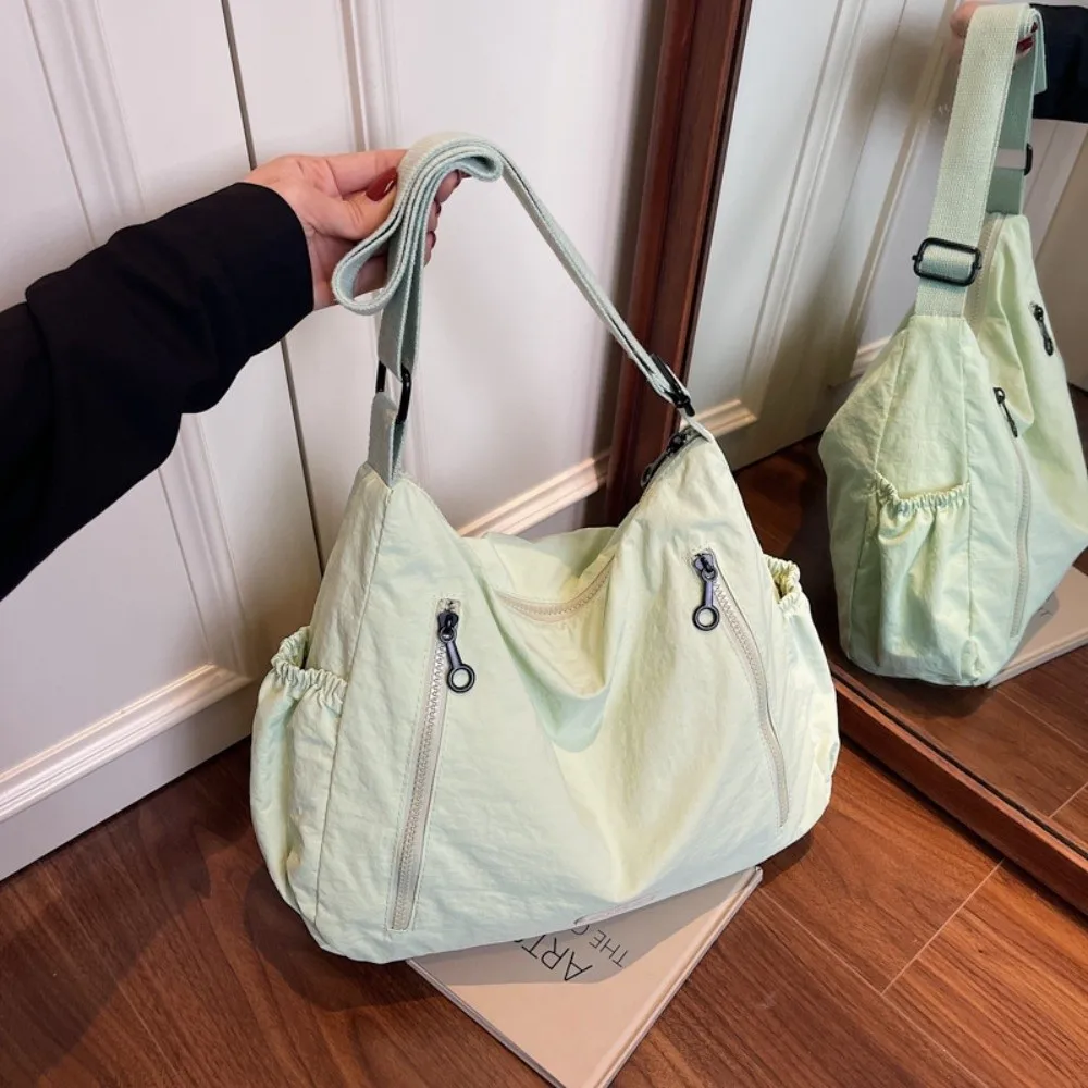 

Large Capacity Nylon Messenger Bag Casual Waterproof Square Crossbody Bag Tote Korean Style Single Shoulder Bag Daily Matching