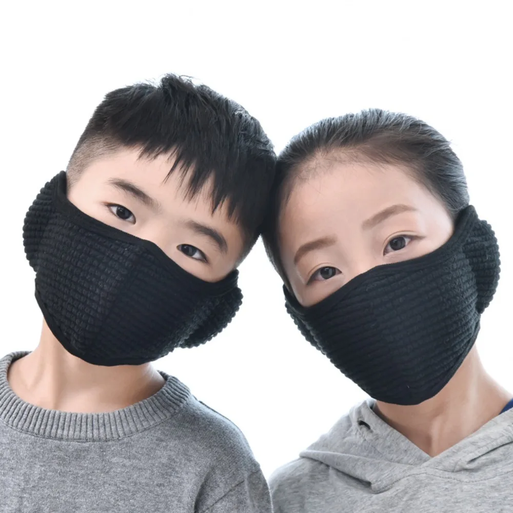 Breathable Children's Cold-proof Earmuffs Two-in-one Earlap Winter Warm Masks Windproof Mouth Cover Girls Boys Ear Warmer