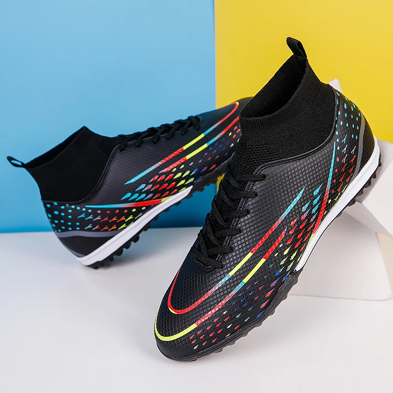 

Soccer shoes,TF and FG,multiple colors available,unisex,fully comfortable and durable. Above the ankle but not to the knee