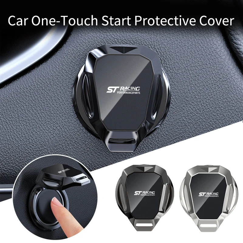 Car Accessories One-Touch Start Button Cover Metal Start Case For Ford ST Line Racing RS S Kuga Fiesta Fusion Mondeo Edge Focus
