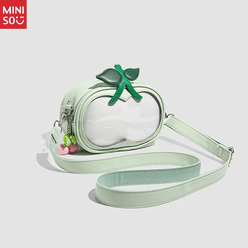 Miniso Creative Apple Shaped Crossbody Bag, Cute Mini Phone Purse & Cosmetic Bag