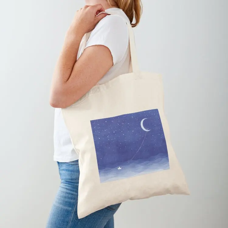 

Follow the moon Tote Bag reusable grocery bags Women bags Lady bags