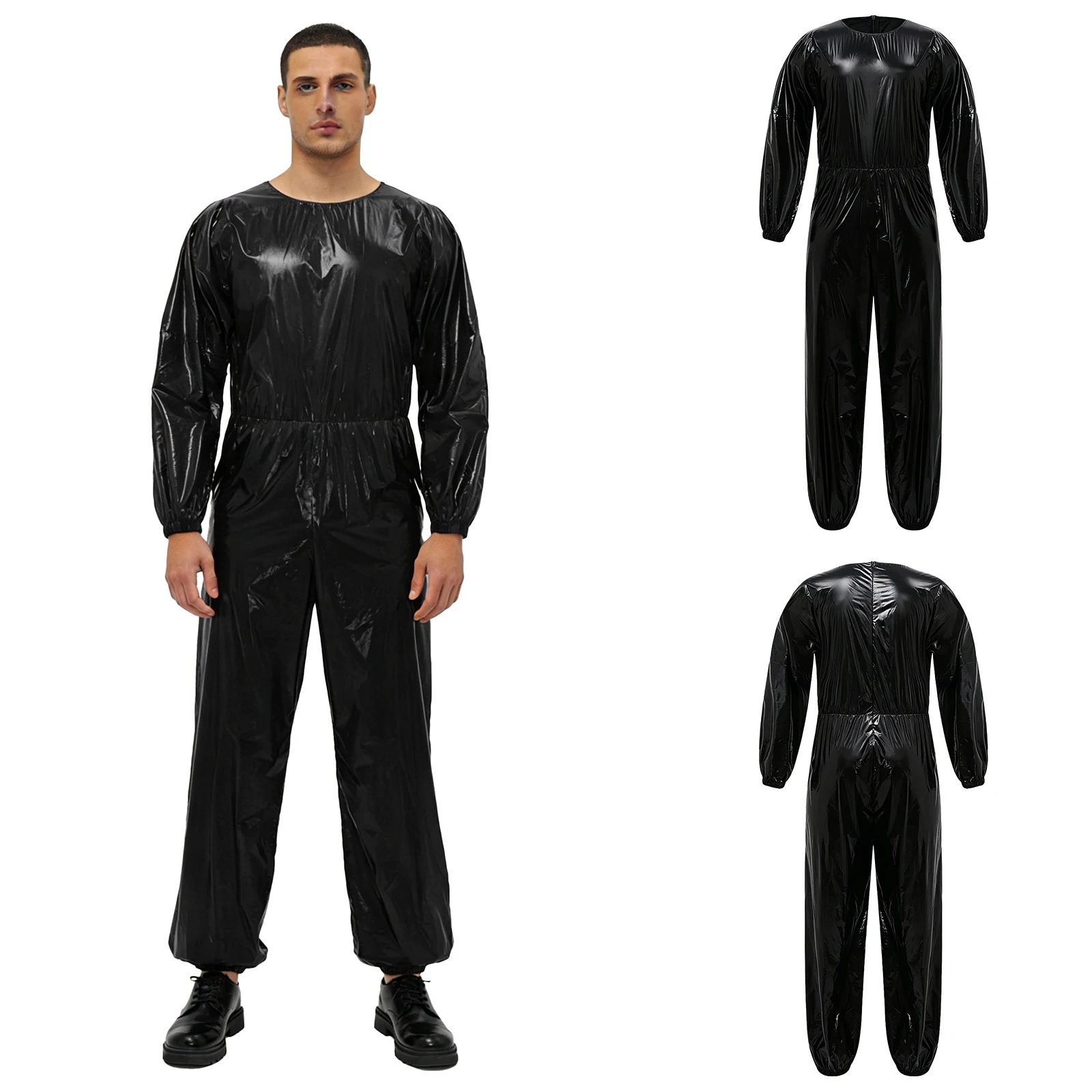 

Mens Workshop Jumpsuit Long Sleeve Repair Car Beauty Care Waterproof Bodysuit Anti-friction And Stain-resistant One-piece Suit