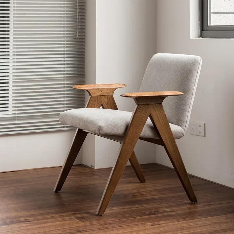Household living room armrest back to bed and breakfast solid wood leisure chair