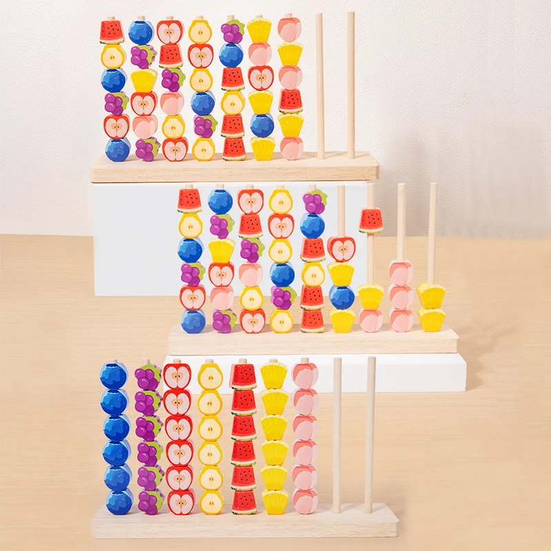 Montessori Holz Spielzeug Farbe Form Passenden Puzzle Spiel Bunte Perlen Erkenntnis Frühen Pädagogisches Spielzeug Für Kinder Kinder Geschenk