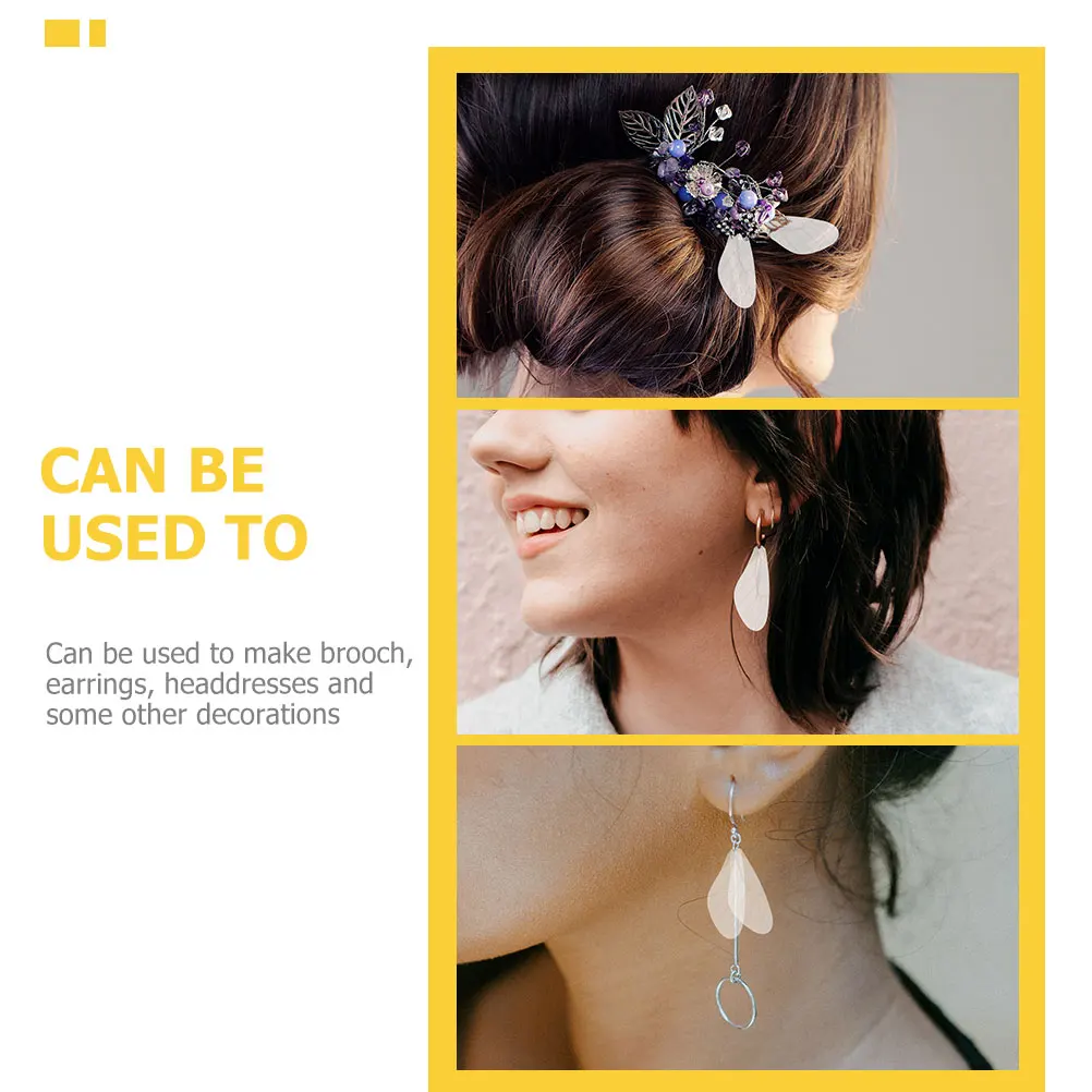 

40 Pcs Simulated Dragonfly Wing Accessories Artificial Earrings Charms for Bracelets Jewelry