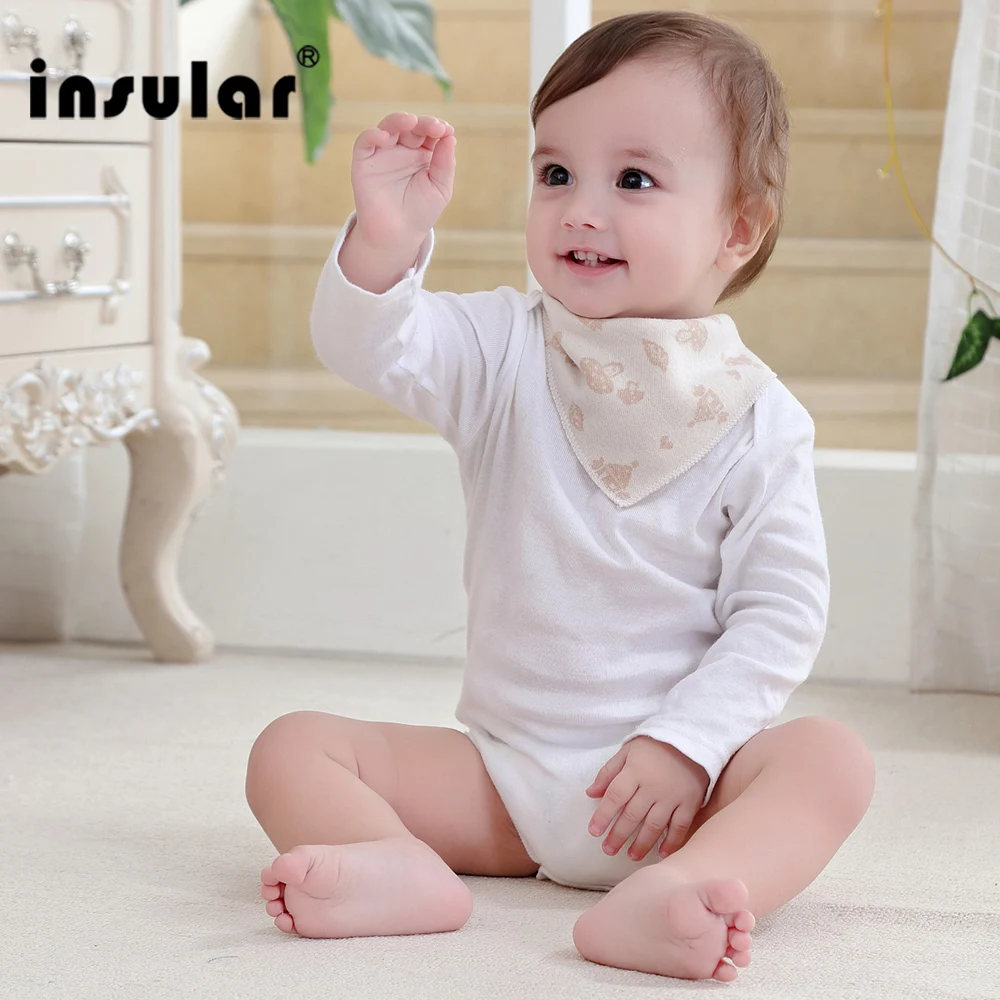 New Arrival Natural Colored Cotton Newborn Baby Bibs Soft Bib Burp Cloth For Babies Girls Boys Bib Babies Clothing