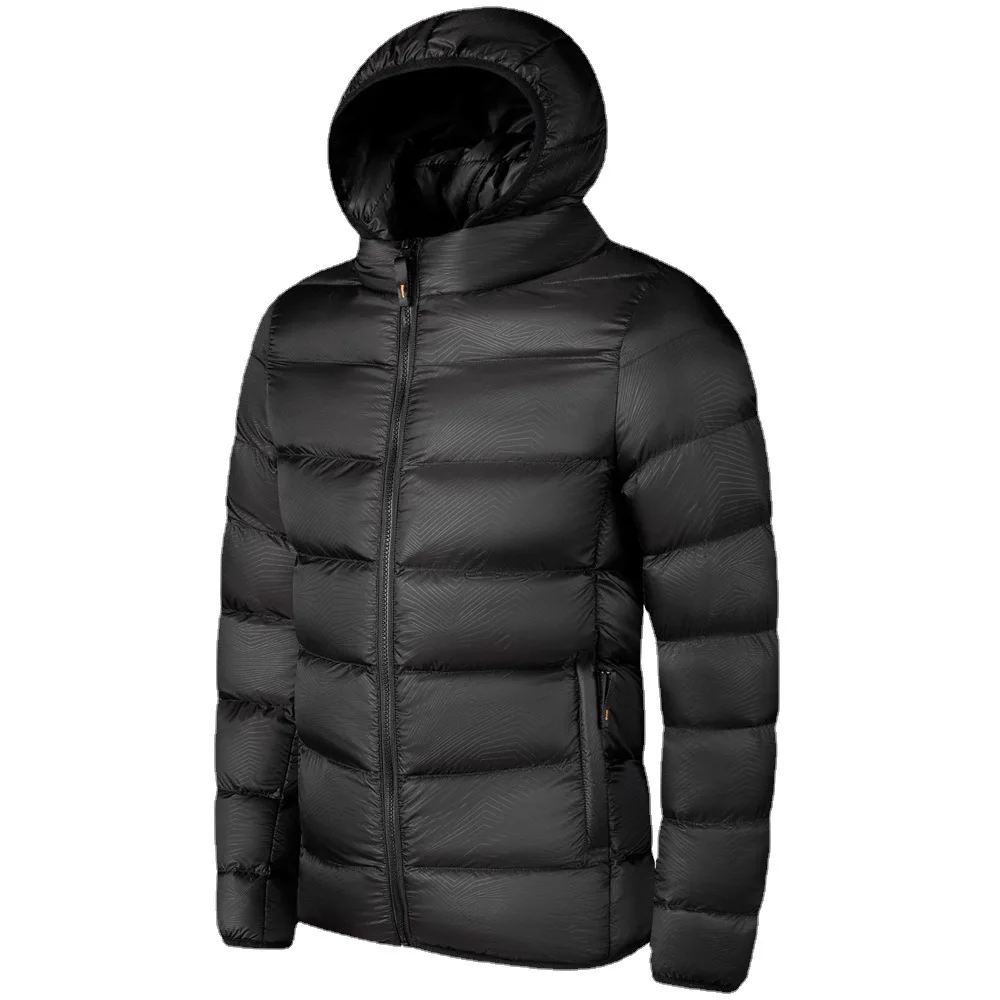 Luxury Brand Winter Jackets Men Warm Parka Lightweight Cotton Padded Coat Long Sleeve Zipper Slim Fit Windproof Outerwear Hooded