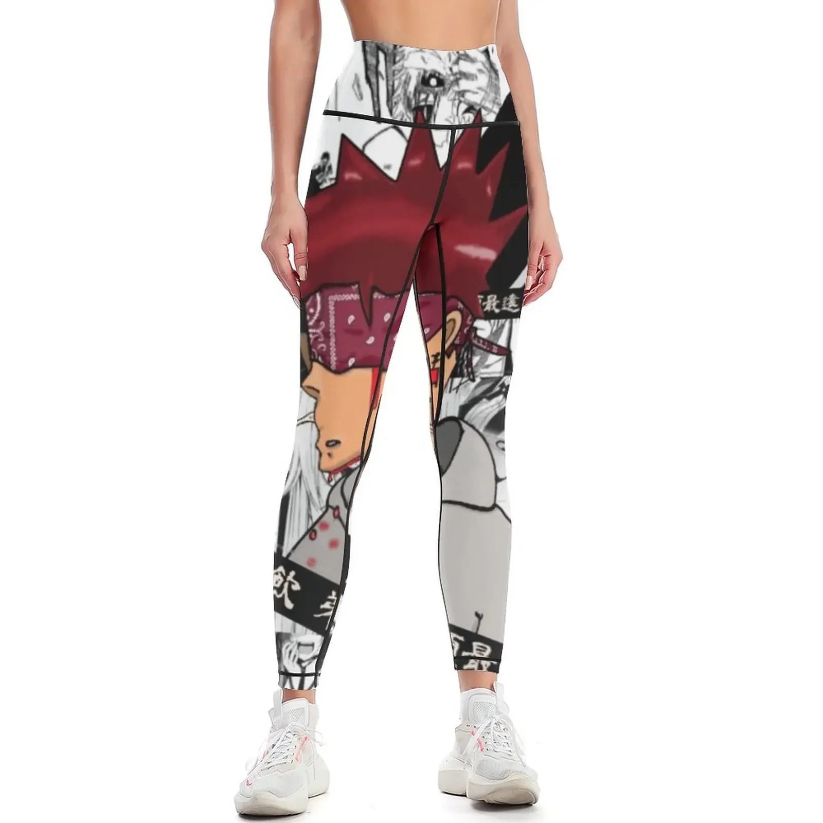 

Red Paisley Anime Leggings Fitness woman workout shorts high waist Sweatpants Womens Leggings