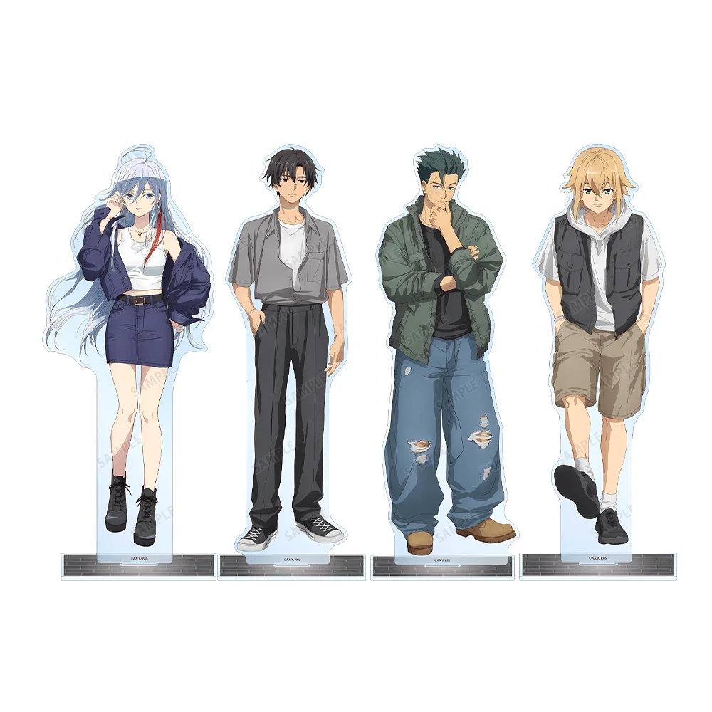 86 Eighty Six Vladilena Milize 15cm Acrylic Stand Keychain Casual Denim Streetwear Ver Tabletop Ornament Desk Room Decor Gift