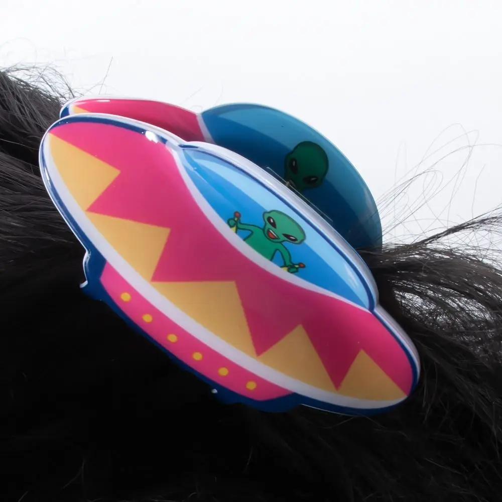 Spaceship Alien Hair Claw Fashion Cartoon Grab Clip Plastic Hair Clip Festival Headdress Shark Clip Autumn Winter