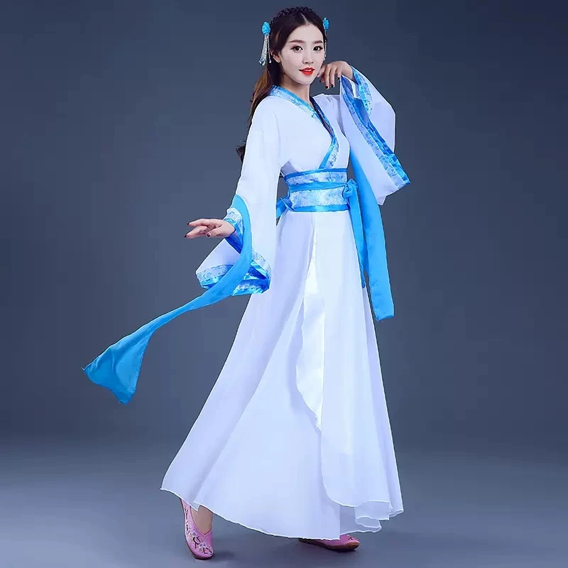 Hanfu estilo chinês para mulheres, dança feminina, fantasia de fada, primavera e outono