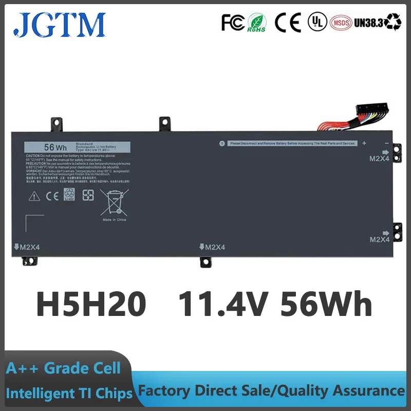 H5H20 11,4 V 56Wh batería del ordenador portátil para Dell Xps 15 7950 9550 15-9550 9560 9570 Precision 5510 5520 5530 1p6kd M7r96 Notebook