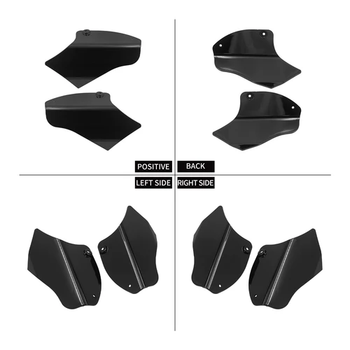 Imagen 2 del producto Deflector de aire para motocicleta, protectores térmicos de aire reflectantes ABS para Harley Softail Heritage Fatboy FLSTF FLS FXS Slim 2000-2017