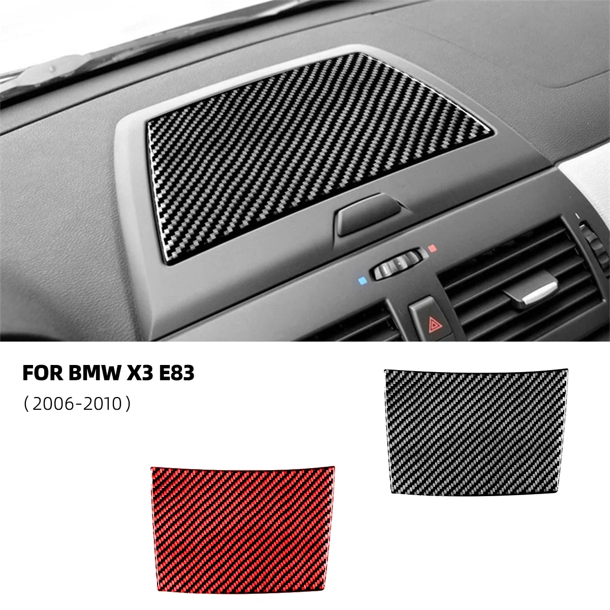 

For BMW- X3 E83 2006-2010 Soft Carbon Fiber Central Control Dashboard Storage Decorative Cover Trim Car Stickers Car Accessories