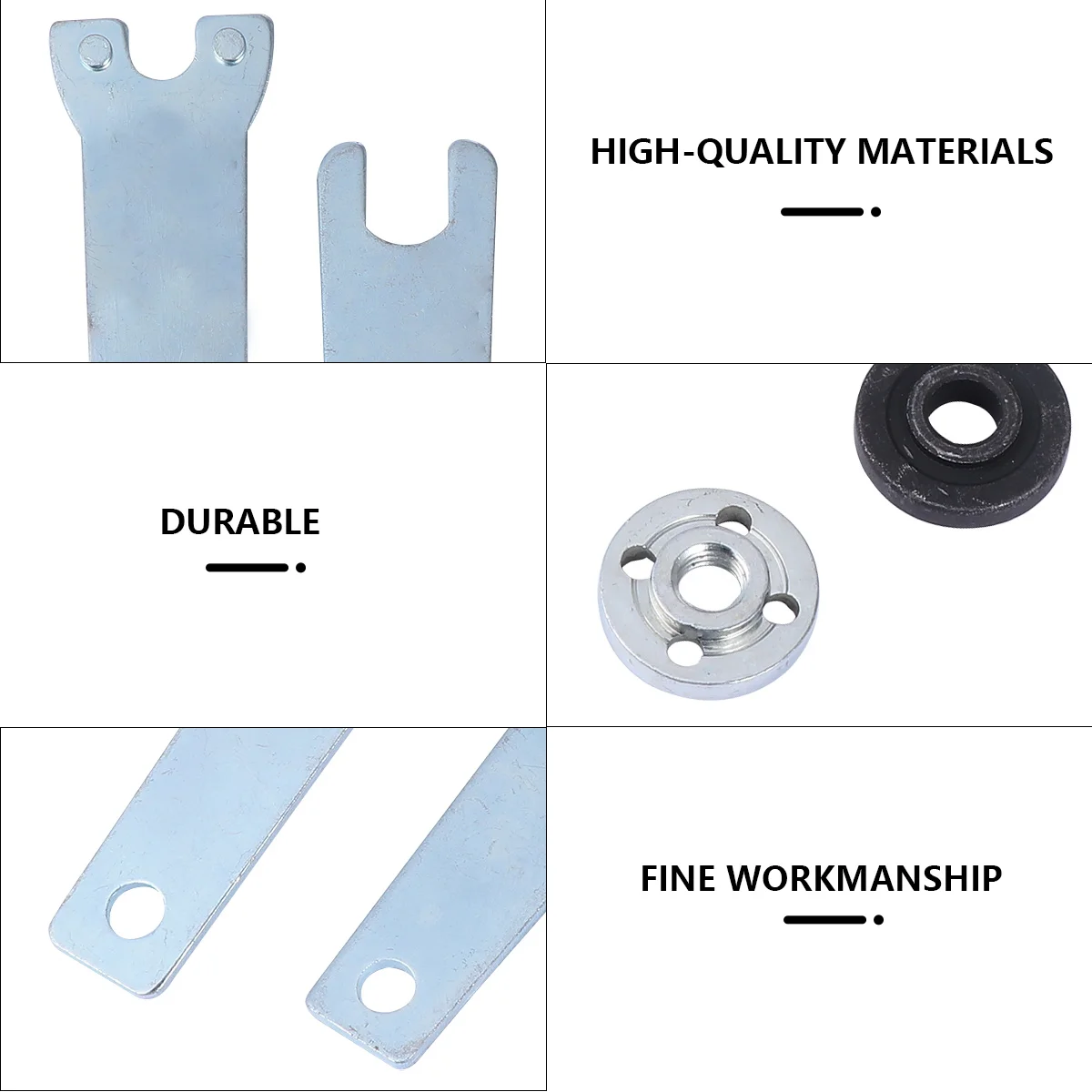 

4 Pcs Angle Grinder Wrench Set Carbon Steel Durable Flange Nut Replacement Kit Gasket Power Tool Accessories Spanner Mill Drill