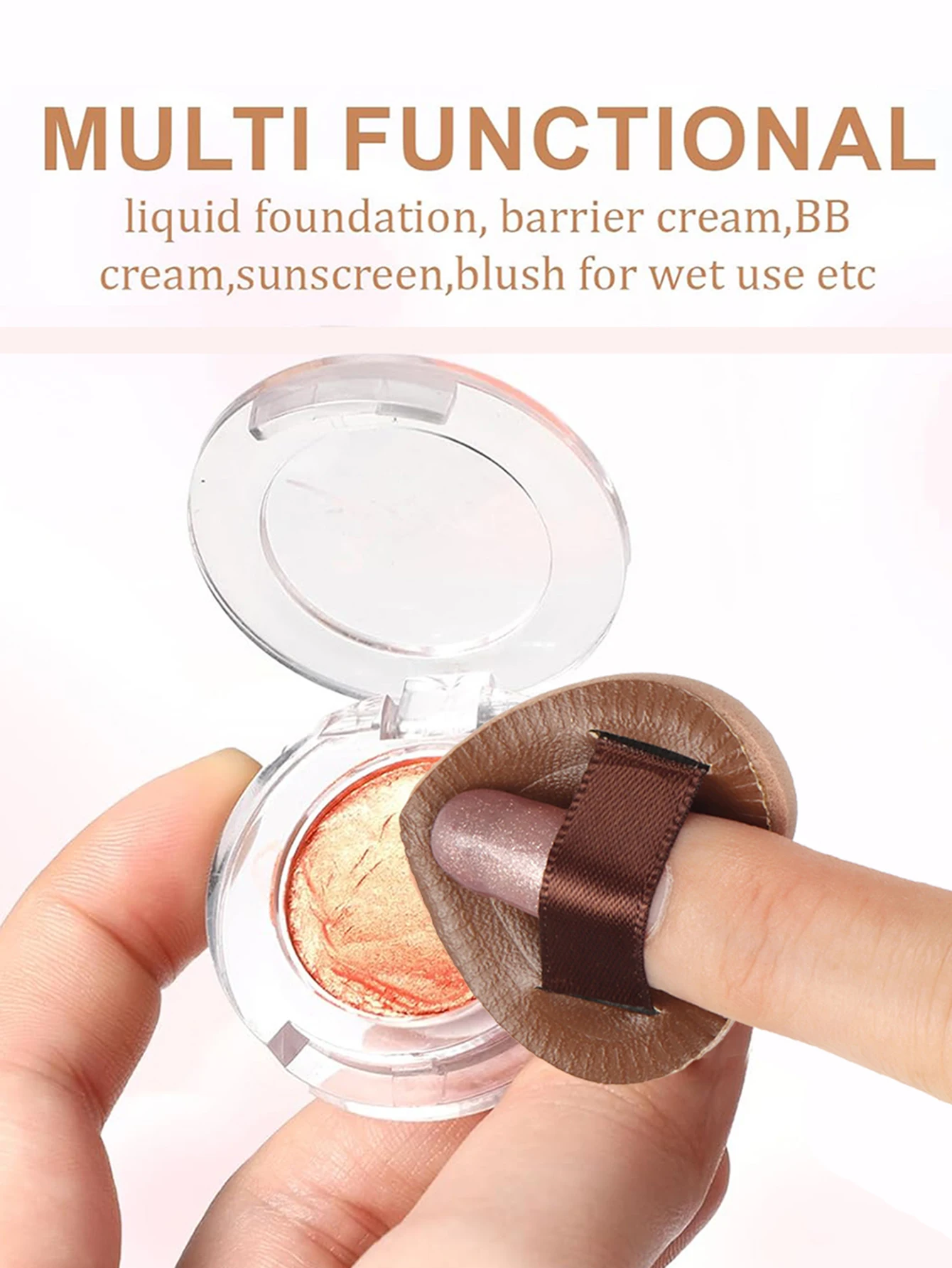 Random 5/10/15/20 Pieces of Ultra-Soft Cotton Candy Makeup Powder Puff, Wet or Dry Use, Air Cushion Powder Puff