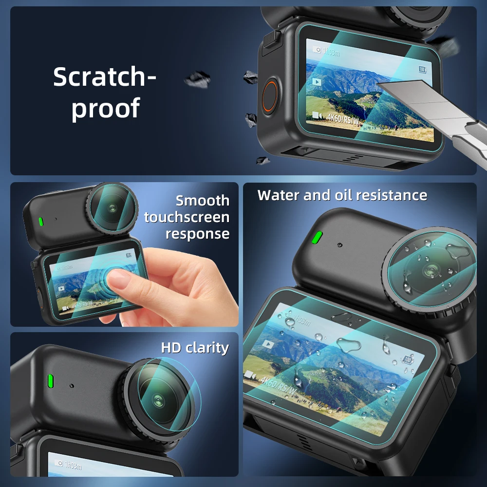 Flymile Pellicola salvaschermo per fotocamera DJI OSMO NANO Pellicola in vetro temperato Accessori Protezione schermo Anti-scrach Anti-bolle