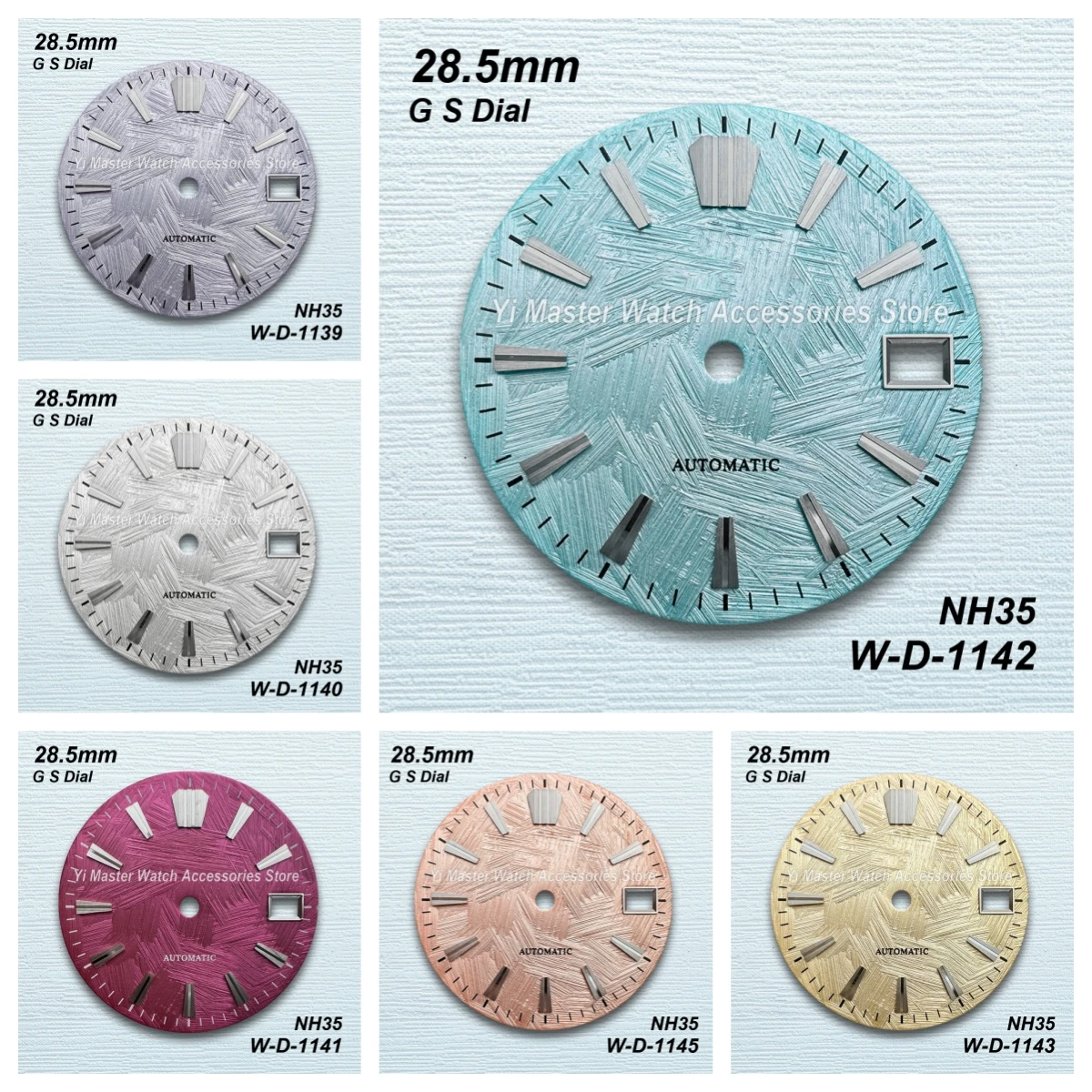 

28.5mm G S Logo New Style Brush Dial Fit NH35/NH36/4R/7S Movement No Luminous High Quality Watch Modification Accessories