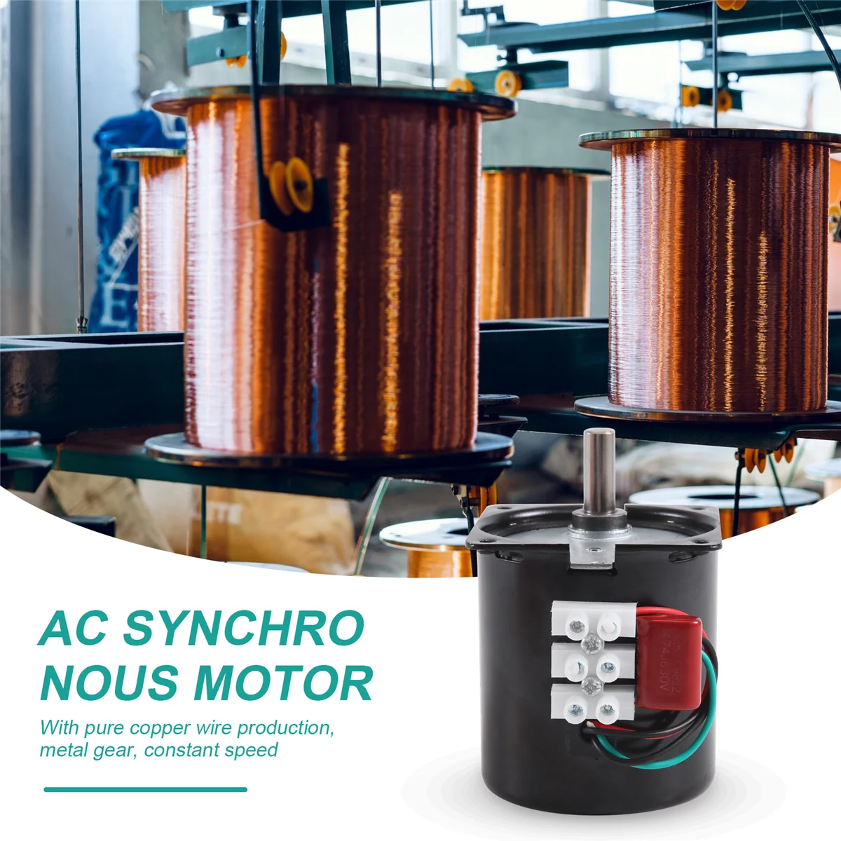 高トルクのミニギアモーター,68ktyz,AC 220v,28w,2.5r min,永久磁石,同期,1個