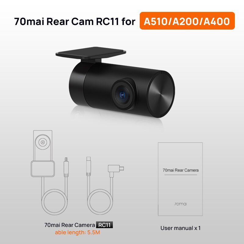  70mai Rear Cam RC06 for 70mai 4K Dash Cam 70mai A800 4K Car DVR Rearview cam 70mai Pro Plus+ for A800S & A500S 