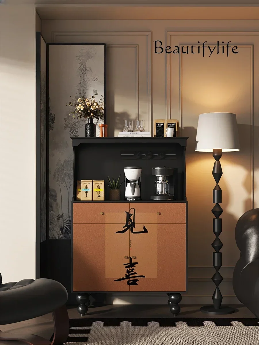 

home furniture all items Chinese classical dining side solid wood tea cabinet living room wall integrated side cabinet storage l