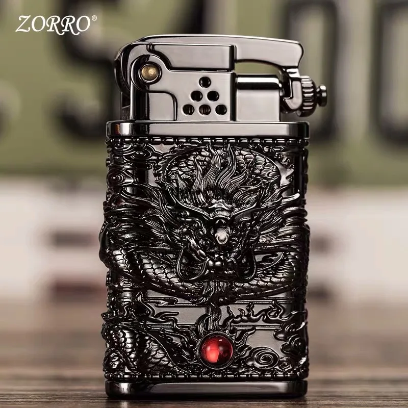 

ZORRO catapult Ignition Old Nine Gates Armor Dragon Z602-101A Cigarette lighter - A gift for men