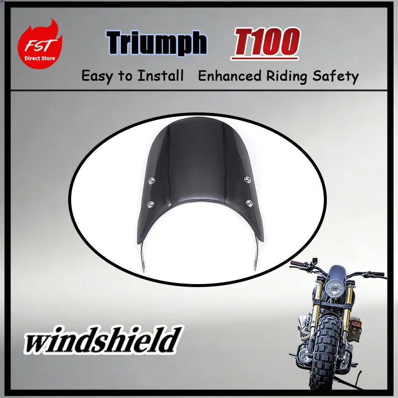 FOR Triumph T100 Retro Transparent Wind Deflector 5-7 Inch Multipurpose Front Headlamp Protection Shell for Motorcycle