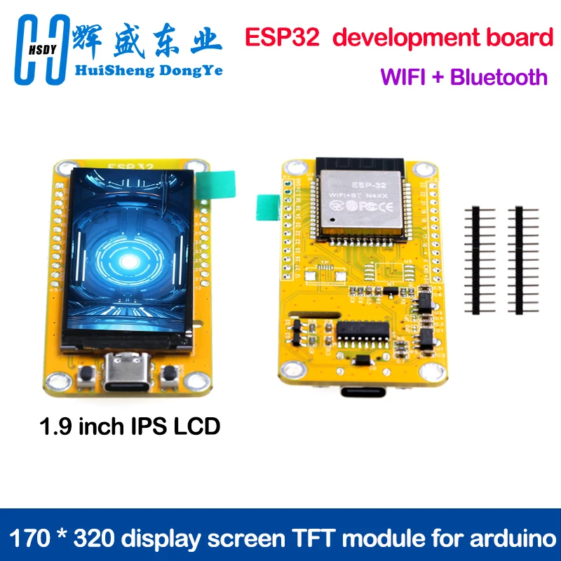 ESP32 HMI 4M فلاش لاردوينو LVGL WIFI وبلوتوث CH340 1.9 "170*320 شاشة عرض ذكية 1.9 بوصة IPS LCD TFT وحدة