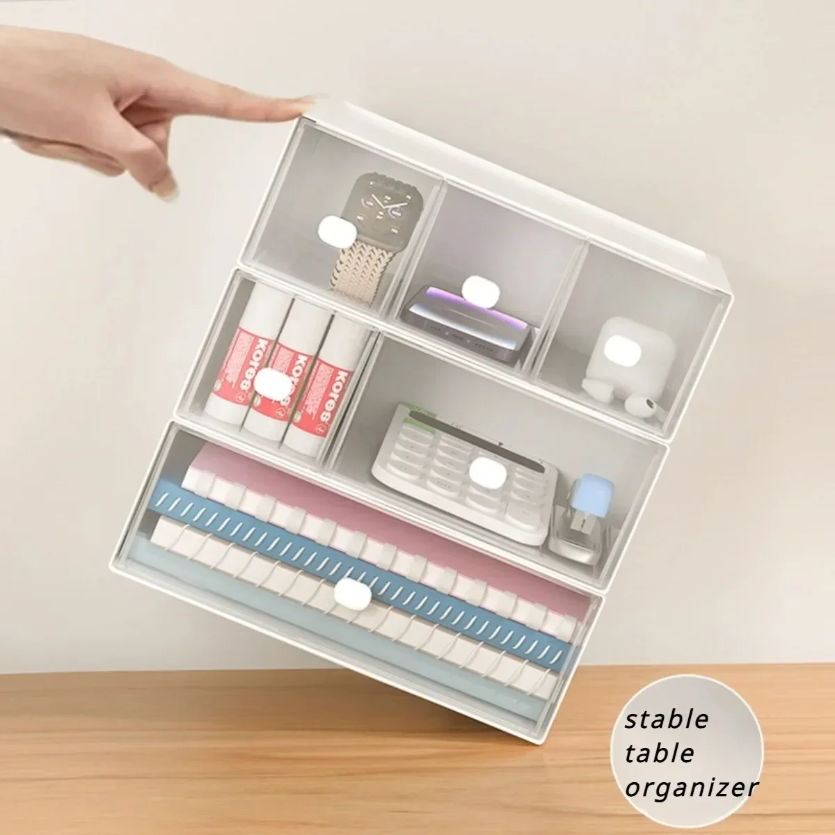 Multi-Functional Drawer Storage Stackable Desktop Storage Box Office Home Makeup Stationery Organizer Desk Table Home Organizer