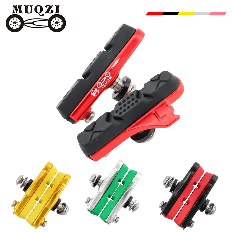 MUQZI Road Bike Brake Pads Aluminum Ultra Light Brake Shoes MTB Bicycle Brake Block For Alloy Rims