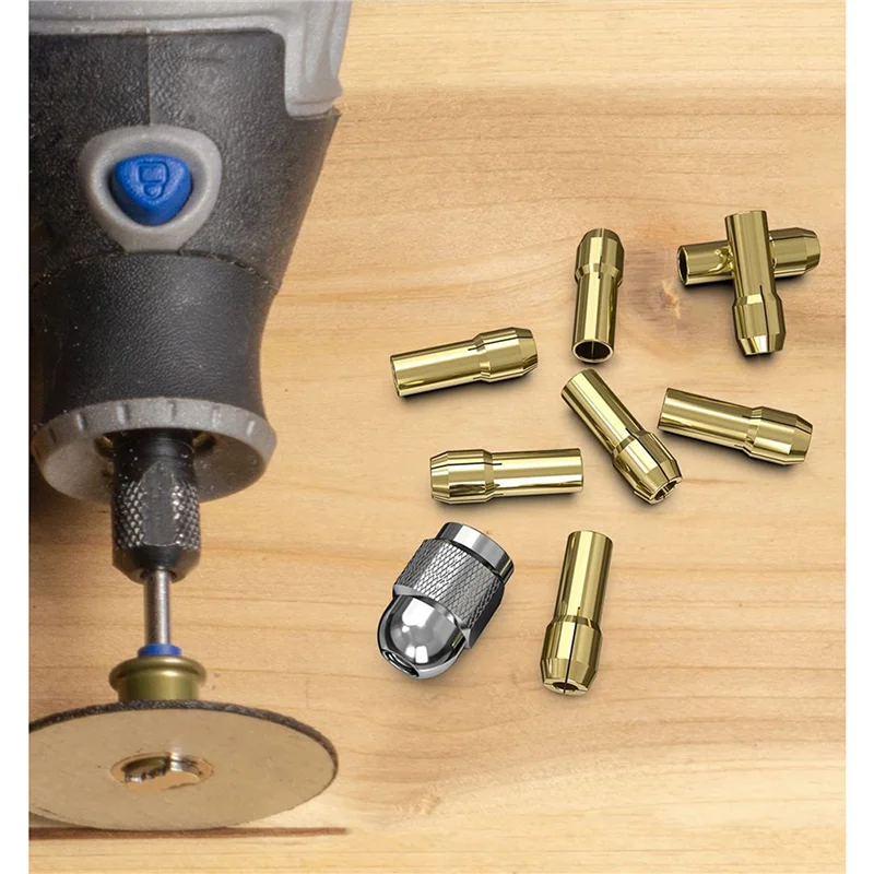 30Pcs Brass Collet For Dremel,Replacement 4485 Quick Change Rotary Drill Nut Tool Set 0.8/1.2/1.5/1.8/ 2.0/2.4/3.0/3.2Mm-A78G