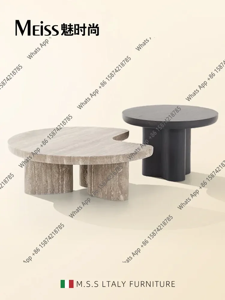X25 New Minimalist Italian Style, Designer Villa Large Apartment Size Combination, Special-shaped Coffee Table