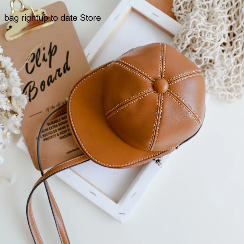 Hat-Shaped Mini Crossbody Bag for Women Pure Color Simple and Stylish Shoulder Bag with A Unique Twist