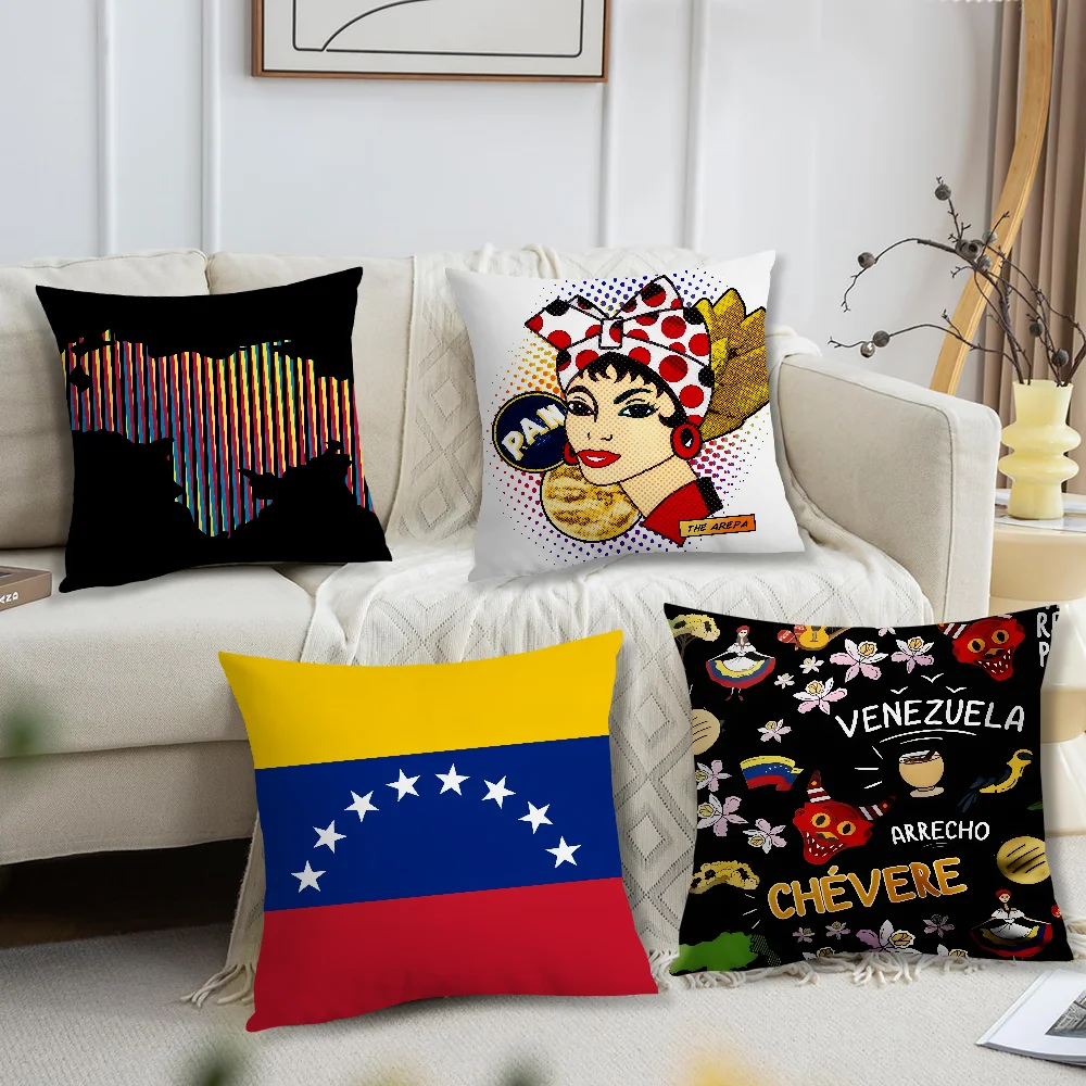 Aesthetic Art Venezuela Cushion Cover Soft Comfortable Pillow Case for Sofa Living Room Home Office Decor Protective Covers