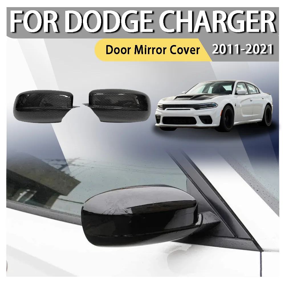 

Car Rearview Side Mirror Cover For Dodge Charger 2011-2021 Car Decoration Upgrade Rearview Accessories Housing Carbon Fiber Look