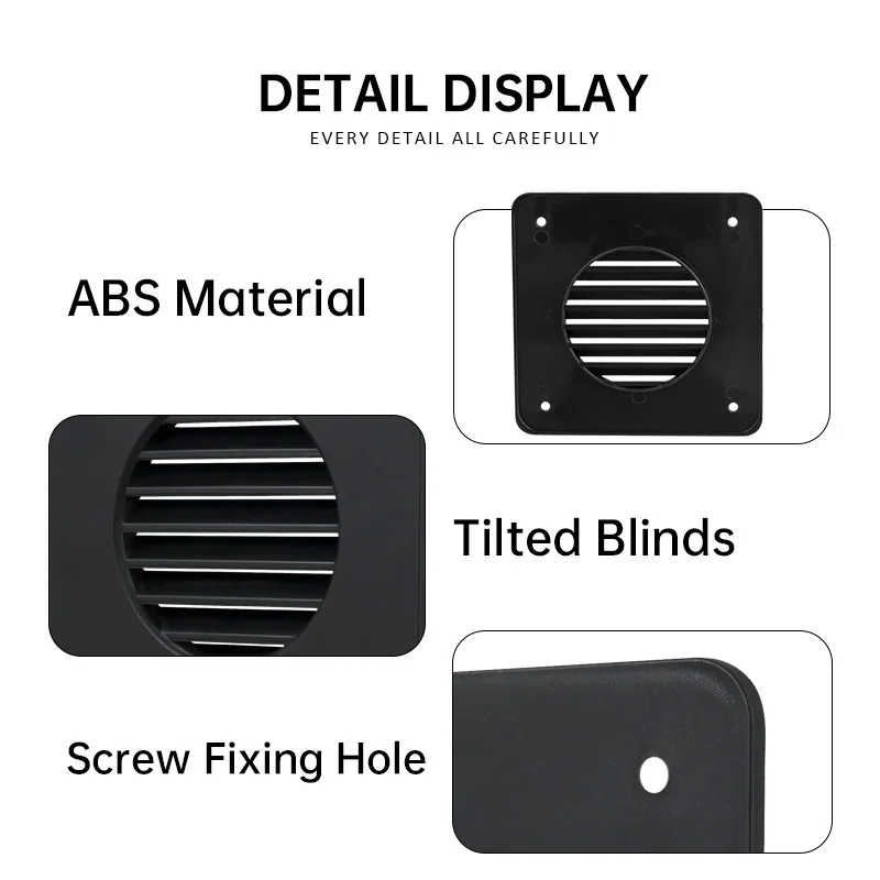 RV For Battery Box Air Vent Cover Made of ABS Plastic with Precision Louver Layout for Consistent Airflow and Thermal Control
