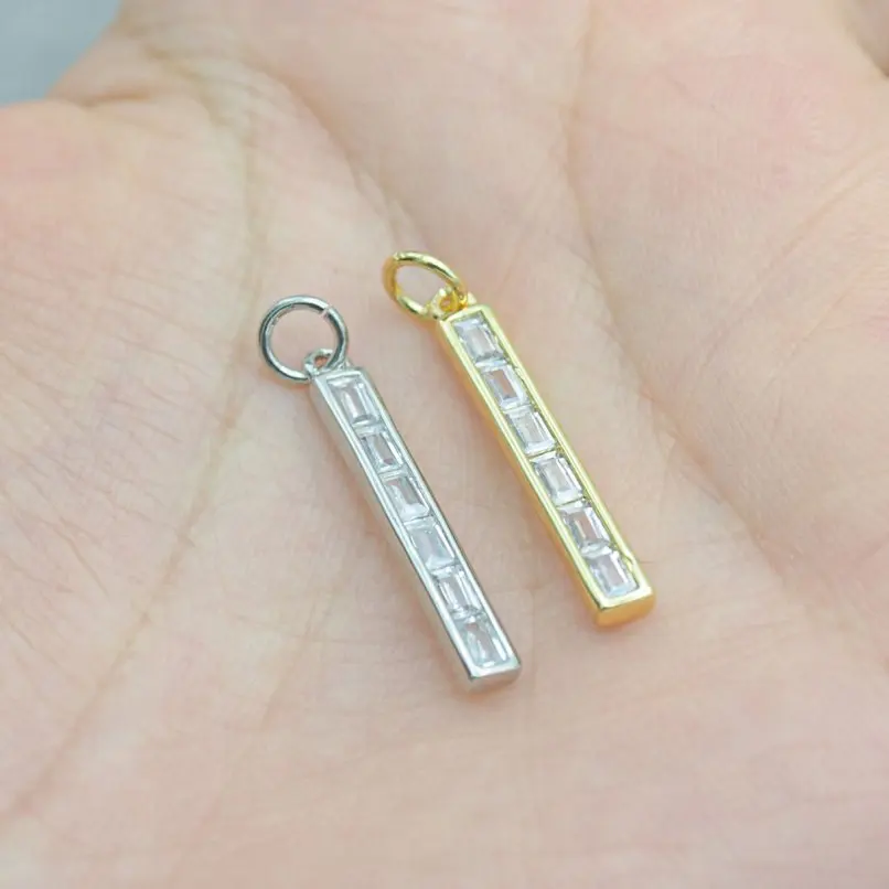 

1Pcs Copper Plated Pendant Linear Approx 3.6x26mm Jewelry Special Gift For Women